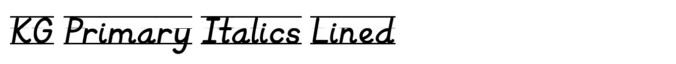 KG Primary Italics Lined image